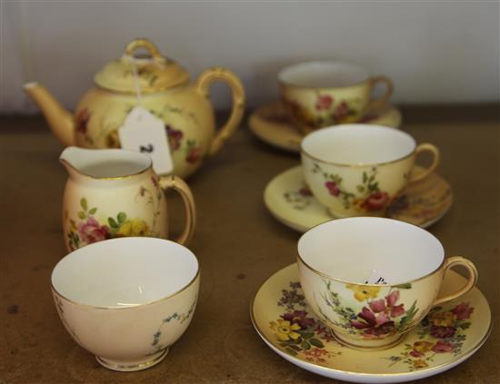 Worcester tea set, blush